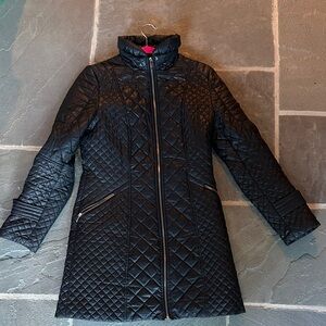 Via Spiga Black Quilted Puffer Coat